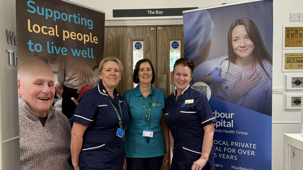 L-R: Linda Sjollema, lymphoedema nurse specialist, Lewis-Manning Hospice Care. Paula Woods, lymphoedema assistant practitioner, Lewis-Manning Hospice Care. Maria Murphy, clinical services manager for oncology, Circle Health Group