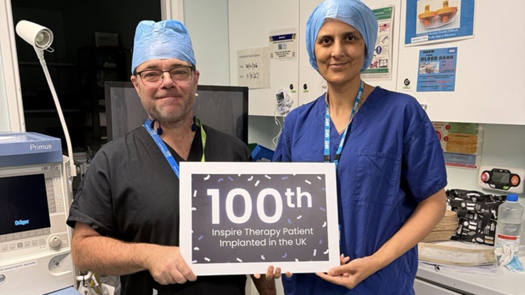 Mr Sean Loughran and Ms Sadie Khwaja, Consultant ENT Surgeons at Trafford General Hospital.