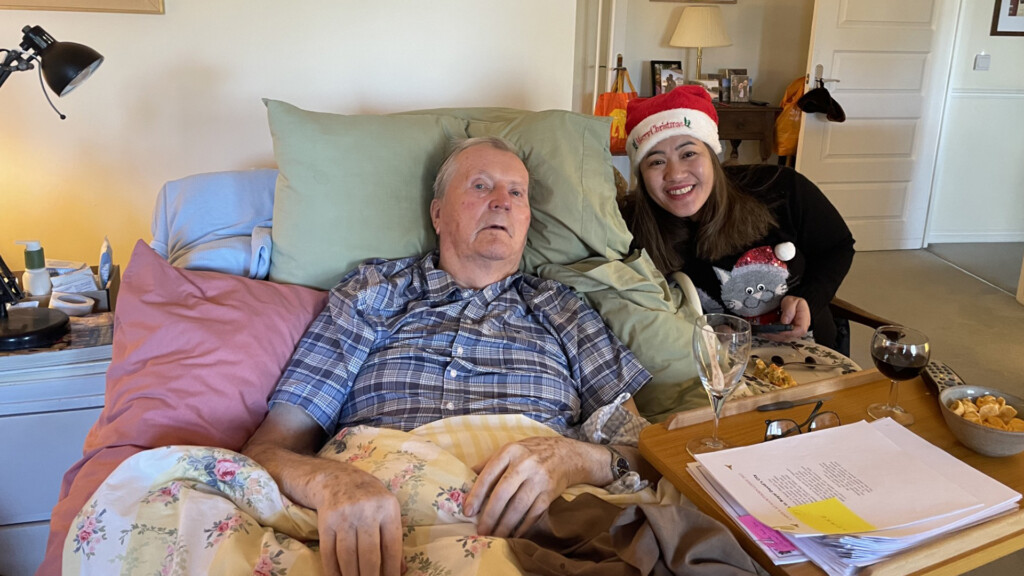 ilarna carer Clarie with John Baynes